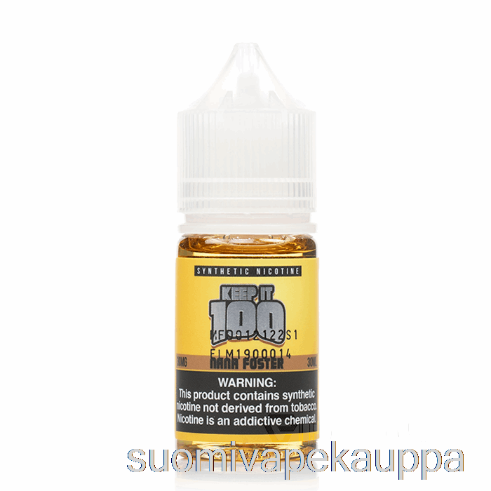 Vape Netistä Nana Foster Suolat - Säilytä 100 - 30ml 30mg